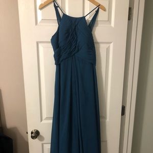 Azazie Ginger Ink Blue Size 6 Bridesmaid Dress